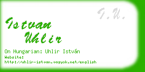 istvan uhlir business card
